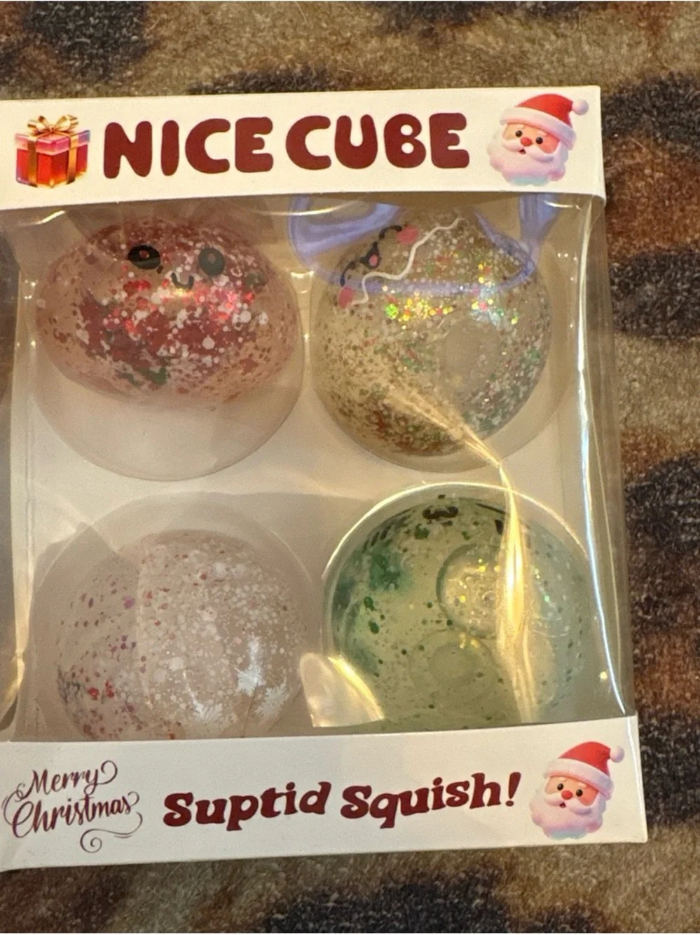 Suptid Squish! Holiday Glitter Squishy Balls - Multi-Color